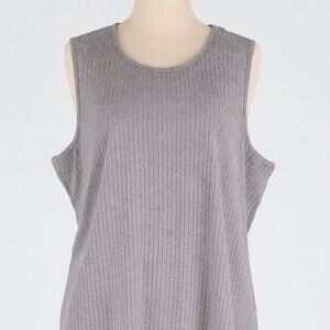 NWT Coofandy Men's Gray Sleeveless Ribbed Knit Tank Top XL